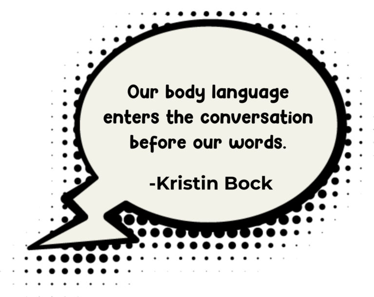 Our body language enters the conversation before our words.